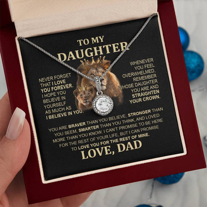 Lion Eternal Hope Necklace - To My Daughter from Dad, Special Birthday Gift