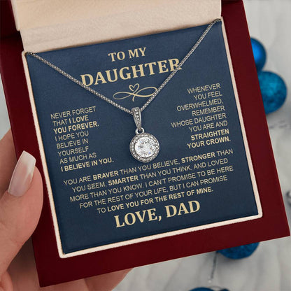 Personalized Necklace for Daughter - To My Daughter Eternal Hope Pendant from Parents