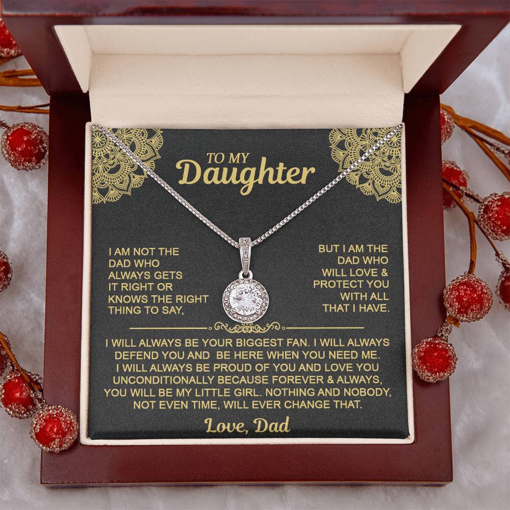 Gift For Daughter From Dad- To My Daughter Eternal Hope Necklace