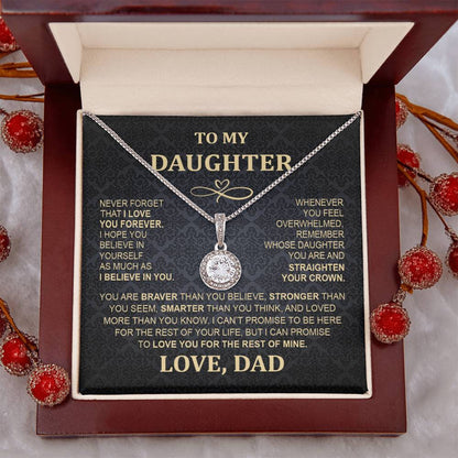 To My Daughter Necklace - From Mom & Dad Eternal Hope Pendant for Special Occasions