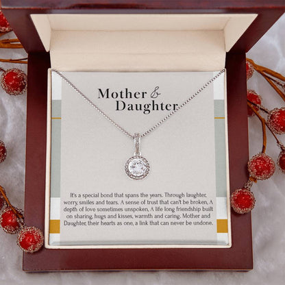 Eternal Hope Necklace with 'Mother & Daughter' Message - Christmas Gift for Daughter