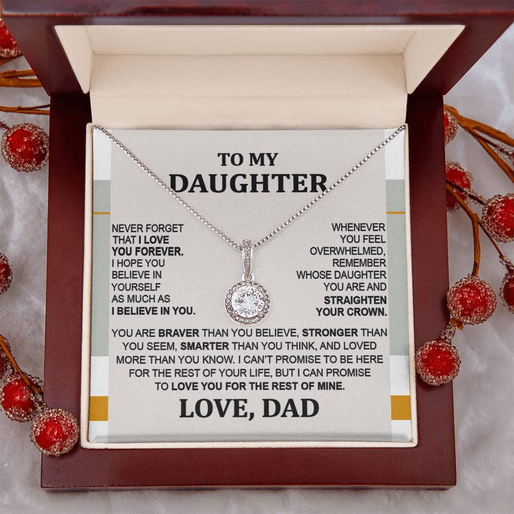 Birthday or Christmas Gift for Daughter - To My Daughter Eternal Hope Necklace