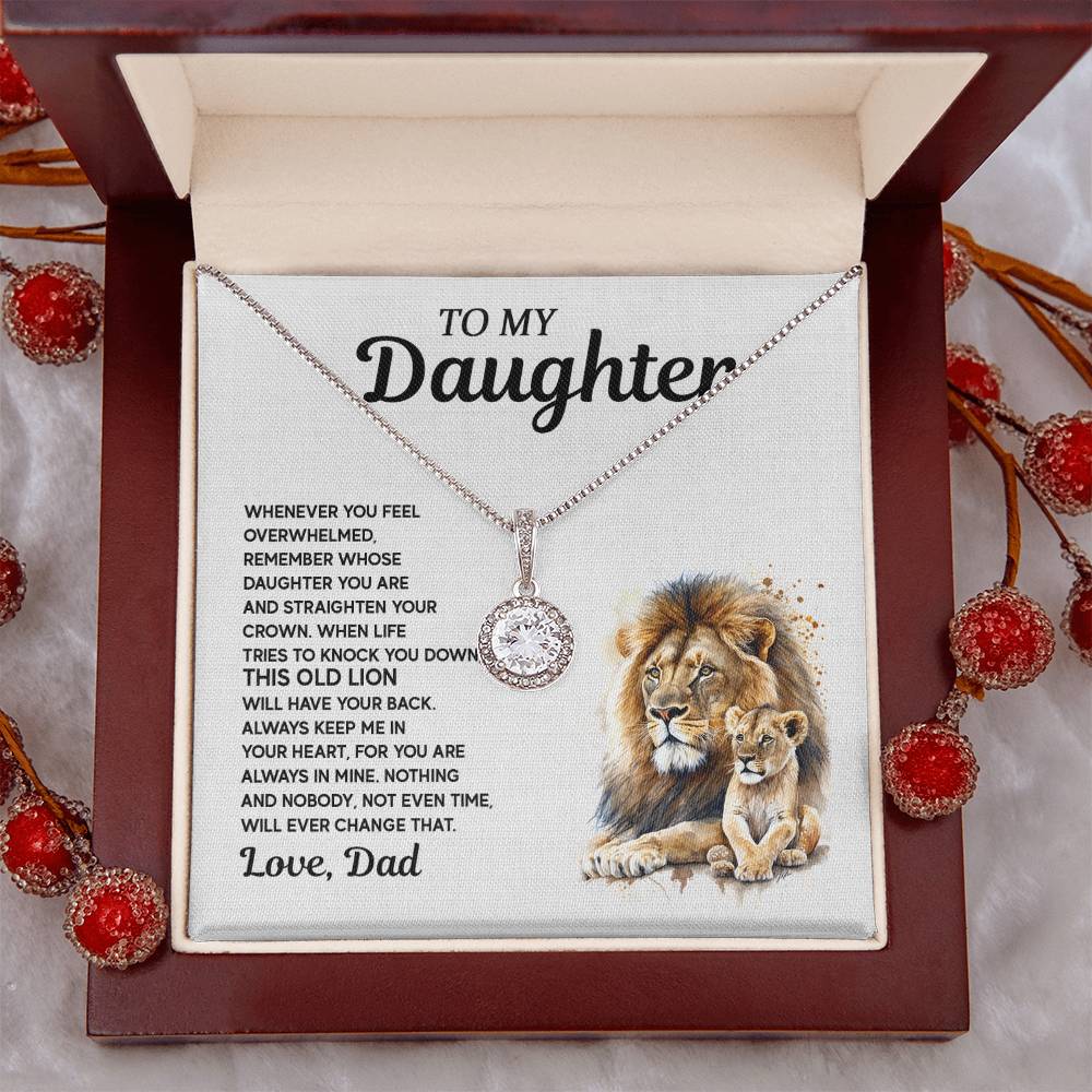 Eternal Hope Necklace - 'To My Daughter' with Lion Design from Dad