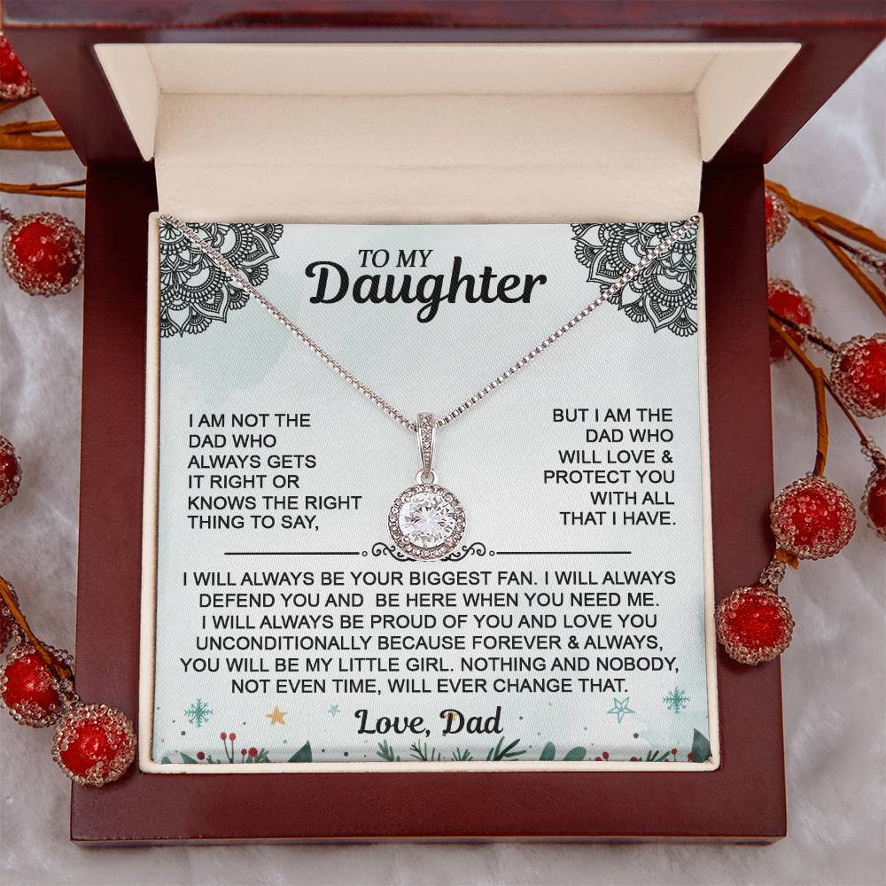 Christmas Gift For Daughter - To My Daughter Eternal Hope Necklace- From Dad