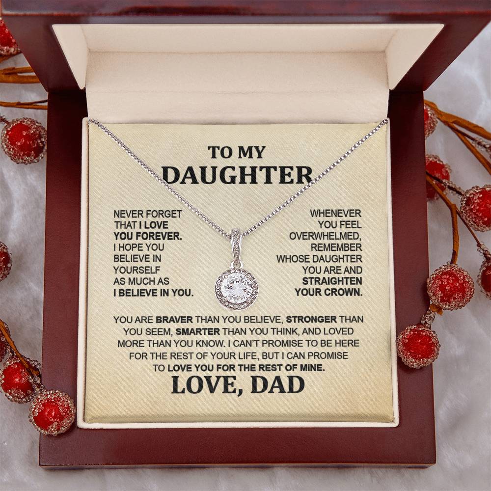 From Mom & Dad - Eternal Hope Necklace, Sentimental Gift for Daughter's Birthday