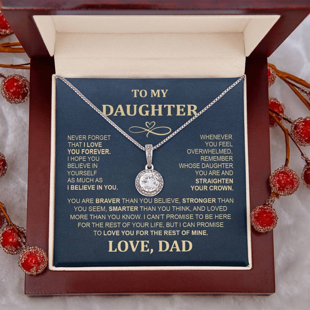 Personalized Necklace for Daughter - To My Daughter Eternal Hope Pendant from Parents