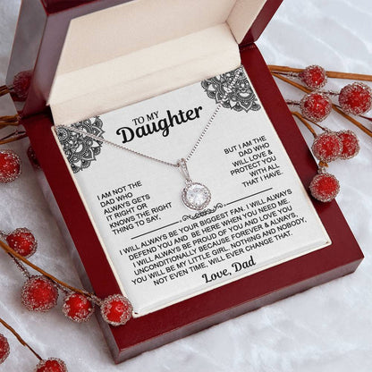 To My Daughter Eternal Hope Necklace - Gift For Daughter From Dad