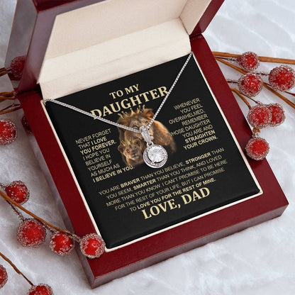 Lion Eternal Hope Necklace - To My Daughter from Dad, Special Birthday Gift