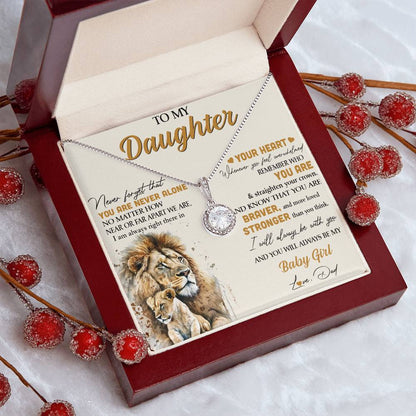 Lion Eternal Hope Necklace for Daughter - Heartfelt Gift from Dad