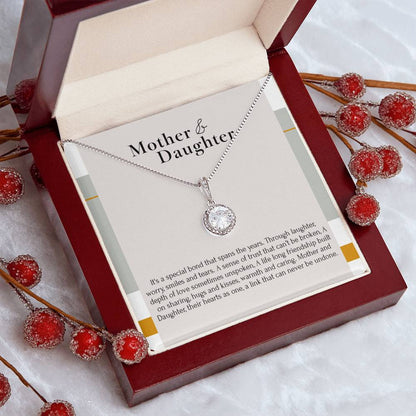 Eternal Hope Necklace with 'Mother & Daughter' Message - Christmas Gift for Daughter