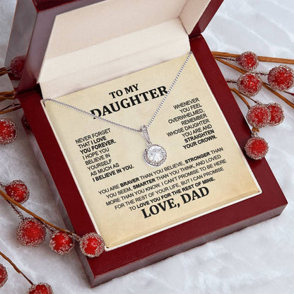 From Mom & Dad - Eternal Hope Necklace, Sentimental Gift for Daughter's Birthday