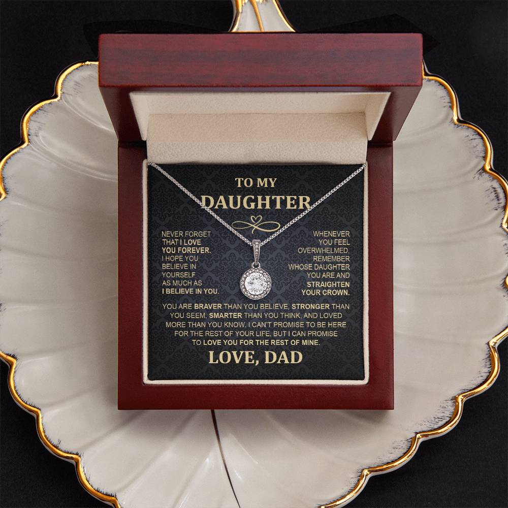 To My Daughter Necklace - From Mom & Dad Eternal Hope Pendant for Special Occasions