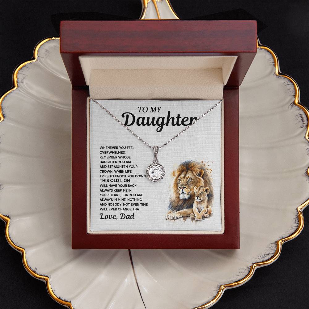 Eternal Hope Necklace - 'To My Daughter' with Lion Design from Dad