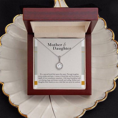 Eternal Hope Necklace with 'Mother & Daughter' Message - Christmas Gift for Daughter