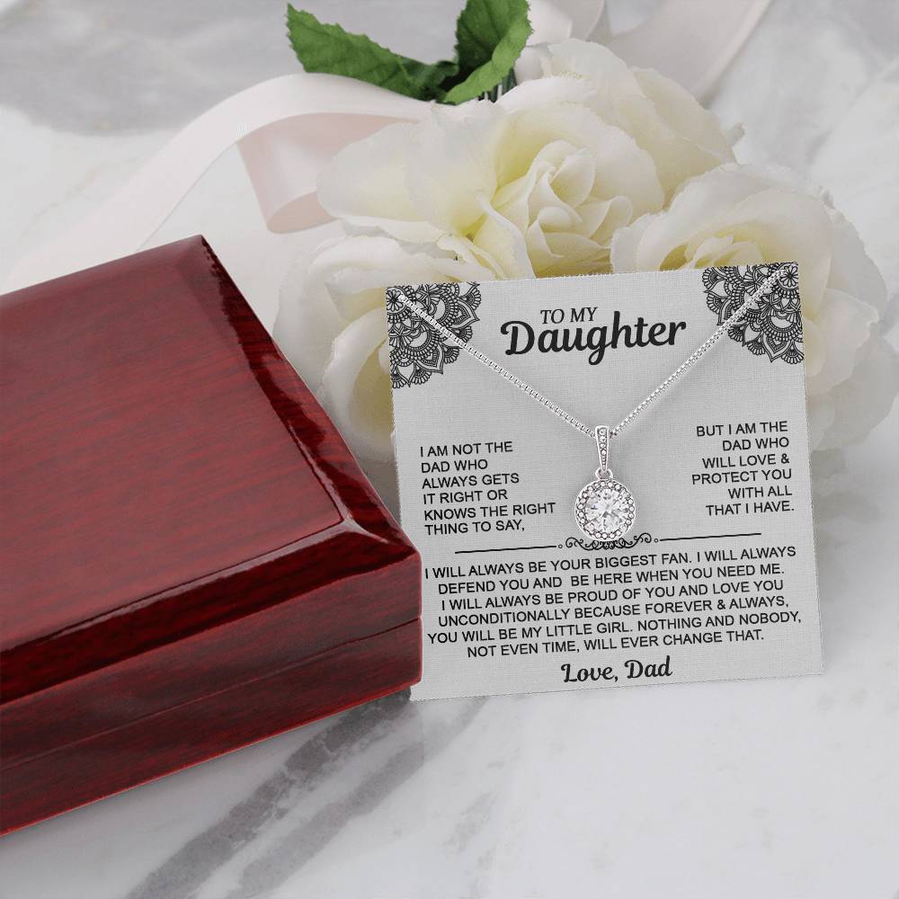 To My Daughter Eternal Hope Necklace - Gift For Daughter From Dad