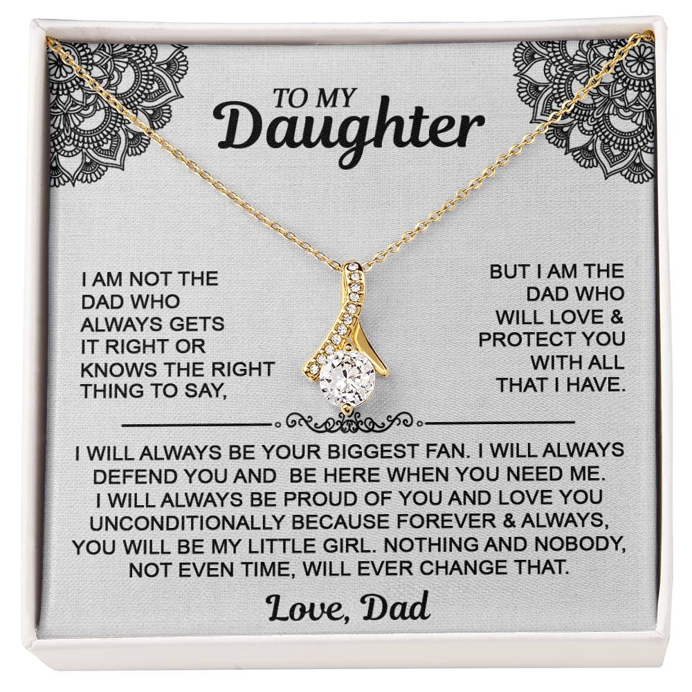 To My Daughter Alluring Beauty Necklace - From Dad - Gift For Daughter