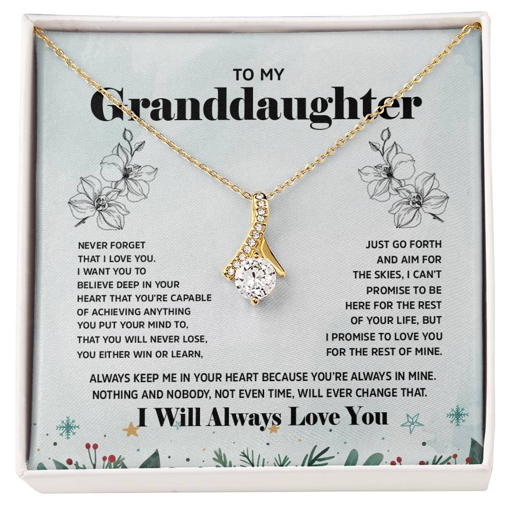 Alluring Beauty Necklace - Personalized Gift for Granddaughter on Special Days