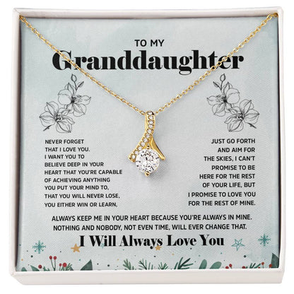 Alluring Beauty Necklace - Personalized Gift for Granddaughter on Special Days