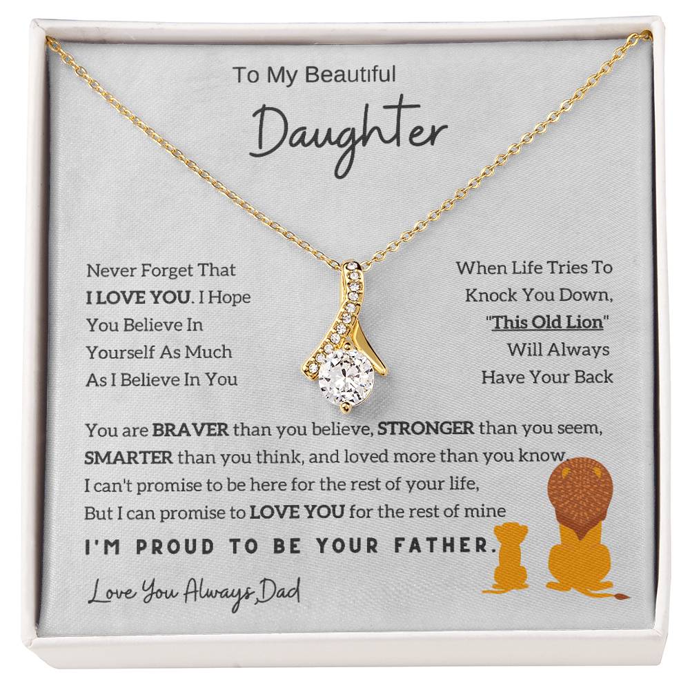 To My Daughter Alluring Beauty necklace - From Dad - Gift Idea For Daughter