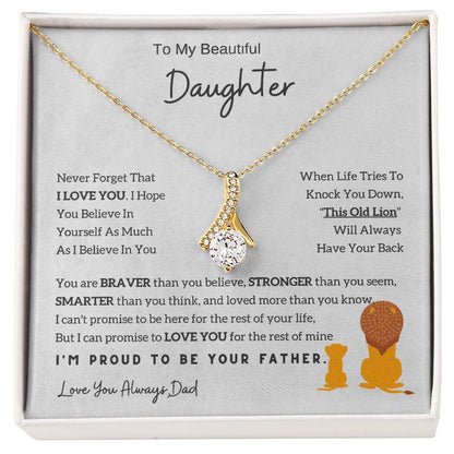 To My Daughter Alluring Beauty necklace - From Dad - Gift Idea For Daughter