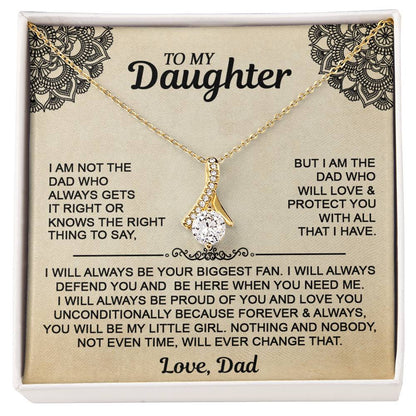 Gift For Daughter From Dad- To My Daughter Alluring Beauty Necklace