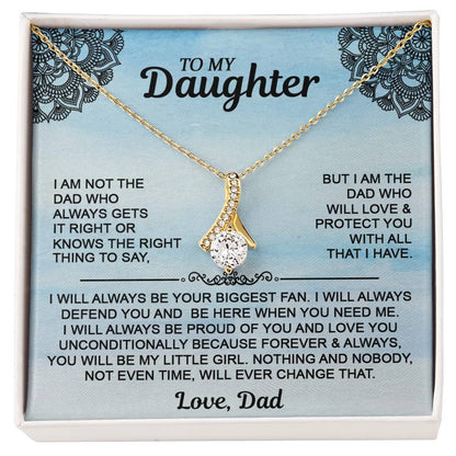 Gift For Daughter - To My Daughter Alluring Beauty Necklace - From Dad