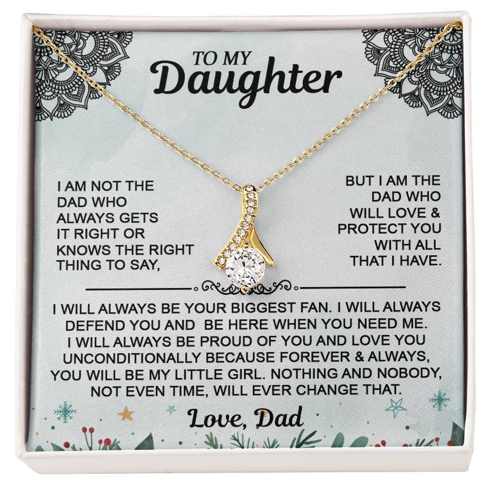 Christmas Gift For Daughter - To My Daughter Alluring Beauty Necklace - From Dad