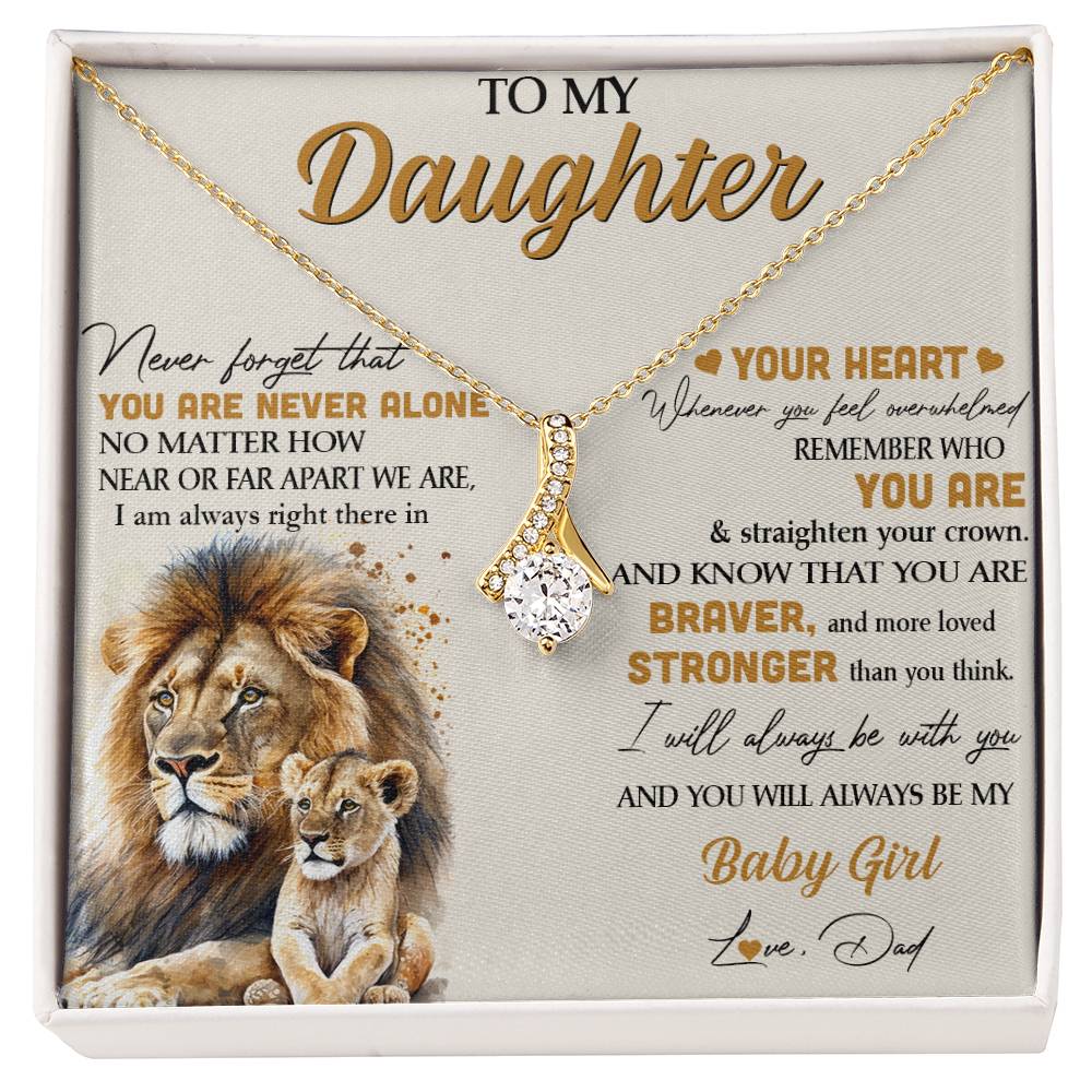 To My Daughter Alluring Beauty necklace From Dad - Gift for Daughter