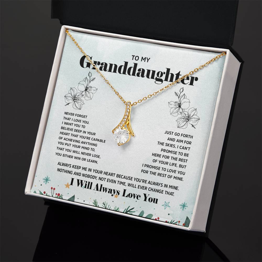 Alluring Beauty Necklace - Personalized Gift for Granddaughter on Special Days