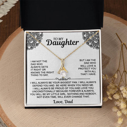 To My Daughter Alluring Beauty Necklace - From Dad - Gift For Daughter