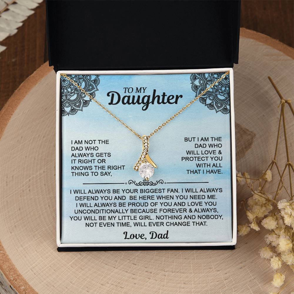 Gift For Daughter - To My Daughter Alluring Beauty Necklace - From Dad