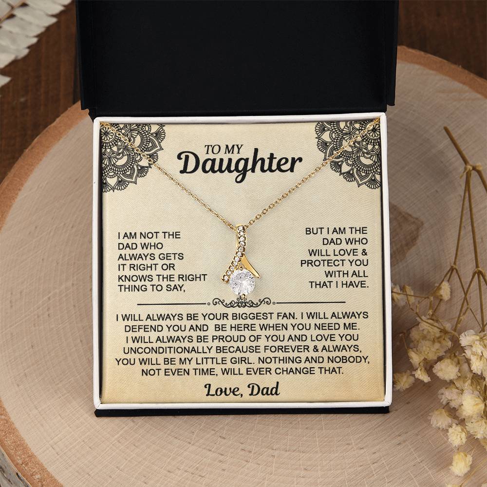 Gift For Daughter From Dad- To My Daughter Alluring Beauty Necklace