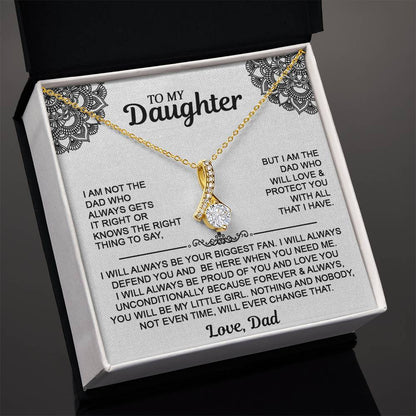 To My Daughter Alluring Beauty Necklace - From Dad - Gift For Daughter