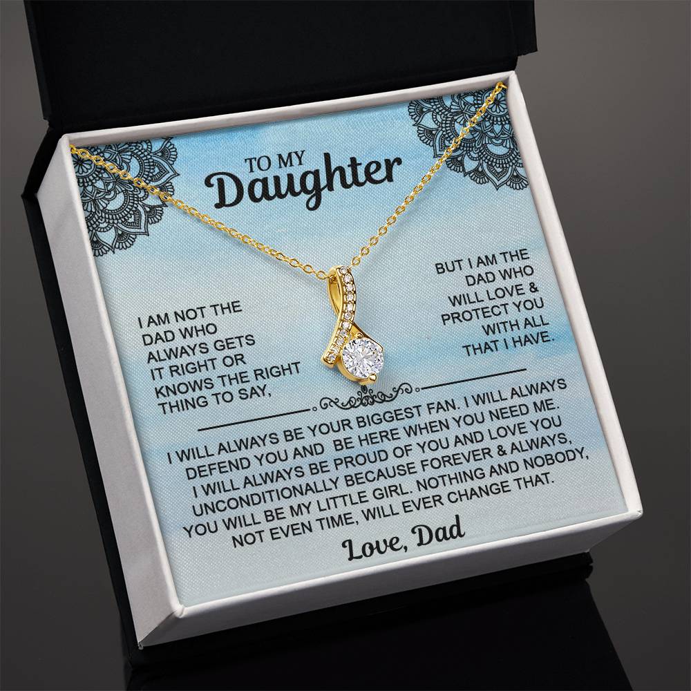 Gift For Daughter - To My Daughter Alluring Beauty Necklace - From Dad