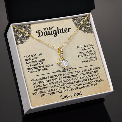 Gift For Daughter From Dad- To My Daughter Alluring Beauty Necklace