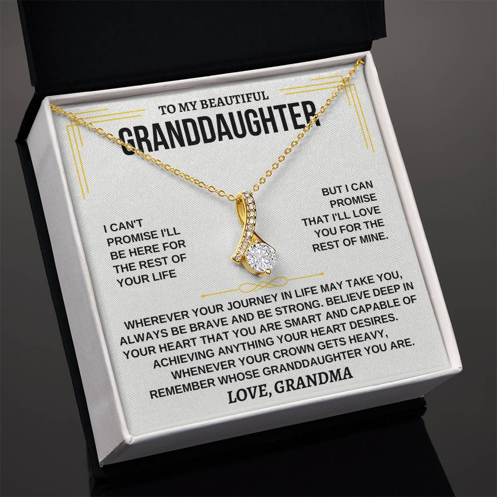 Alluring Beauty Necklace - Sentimental Gift for Granddaughter on Birthday & Christmas