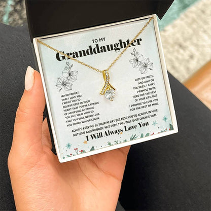 Alluring Beauty Necklace - Personalized Gift for Granddaughter on Special Days