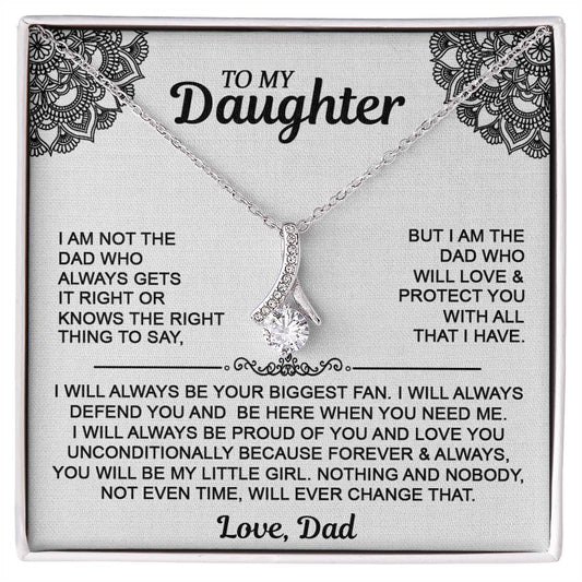 To My Daughter Alluring Beauty Necklace - From Dad - Gift For Daughter