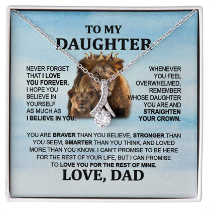 Gift for Daughter - To My Daughter Alluring Beauty necklace - From Dad