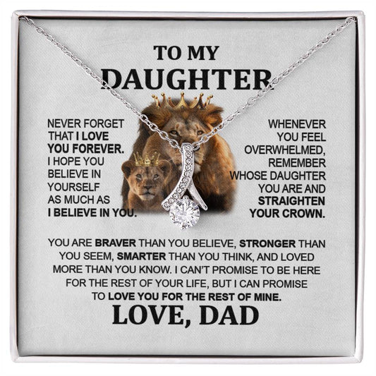 Gift for Daughter - To My Daughter Alluring Beauty necklace - From Dad