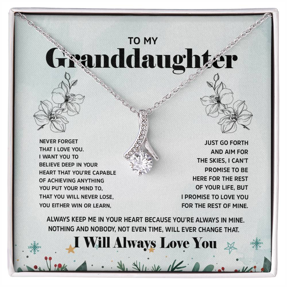 Alluring Beauty Necklace - Personalized Gift for Granddaughter on Special Days