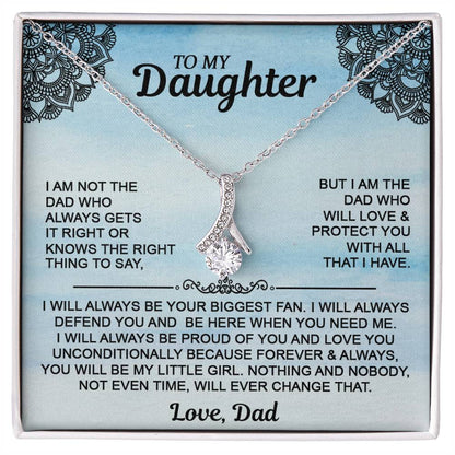 Gift For Daughter - To My Daughter Alluring Beauty Necklace - From Dad