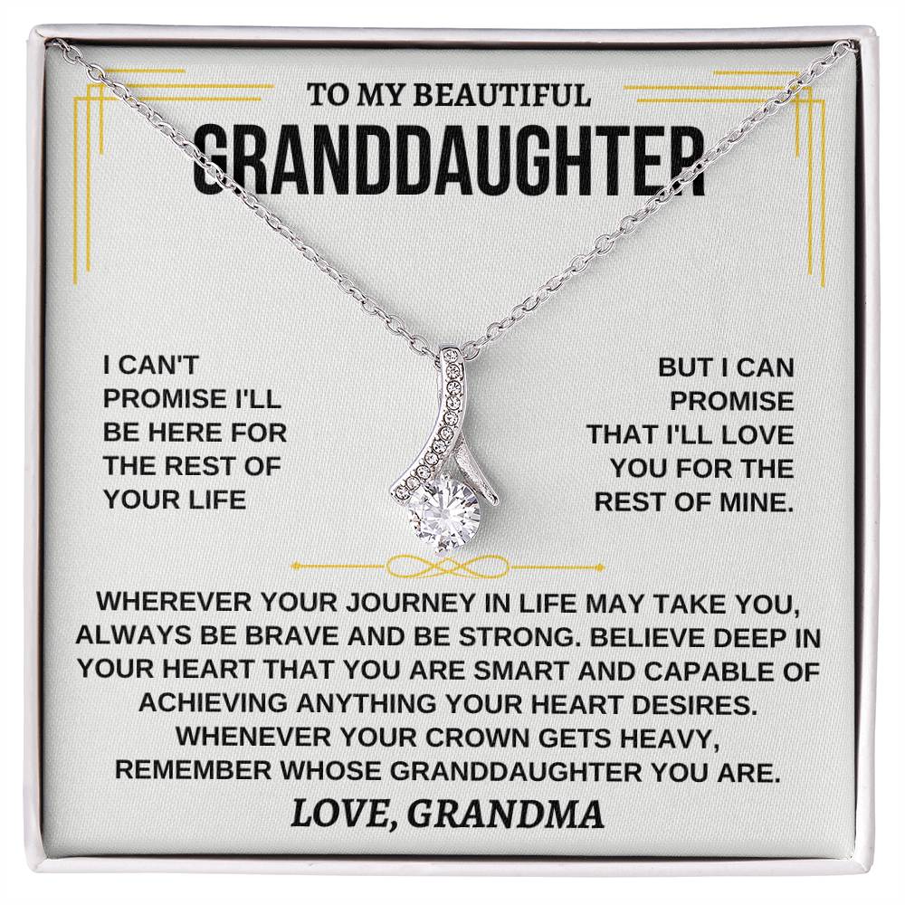 Alluring Beauty Necklace - Sentimental Gift for Granddaughter on Birthday & Christmas