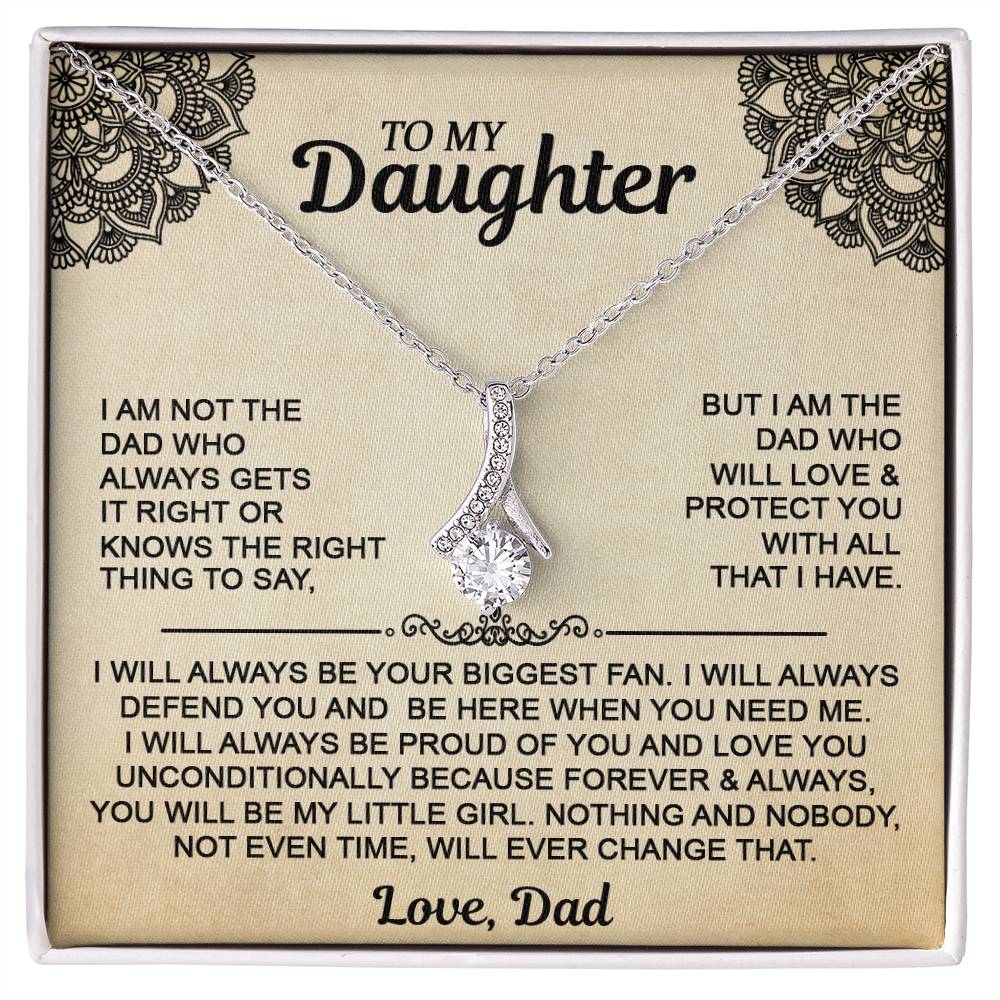 Gift For Daughter From Dad- To My Daughter Alluring Beauty Necklace