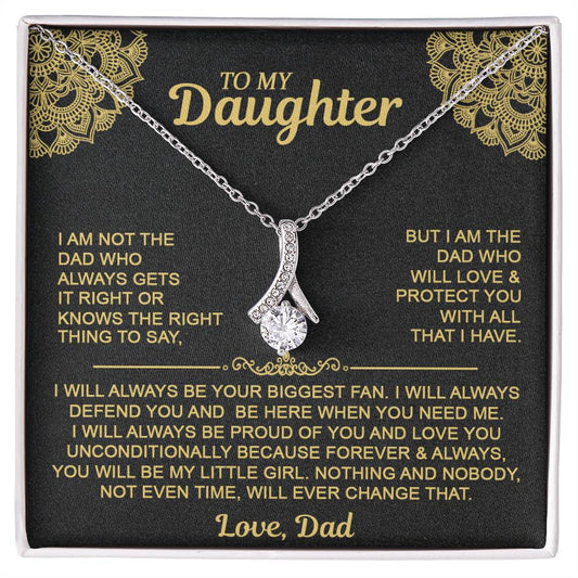 Gift For Daughter From Dad - To My Daughter Alluring Beauty Necklace From Dad