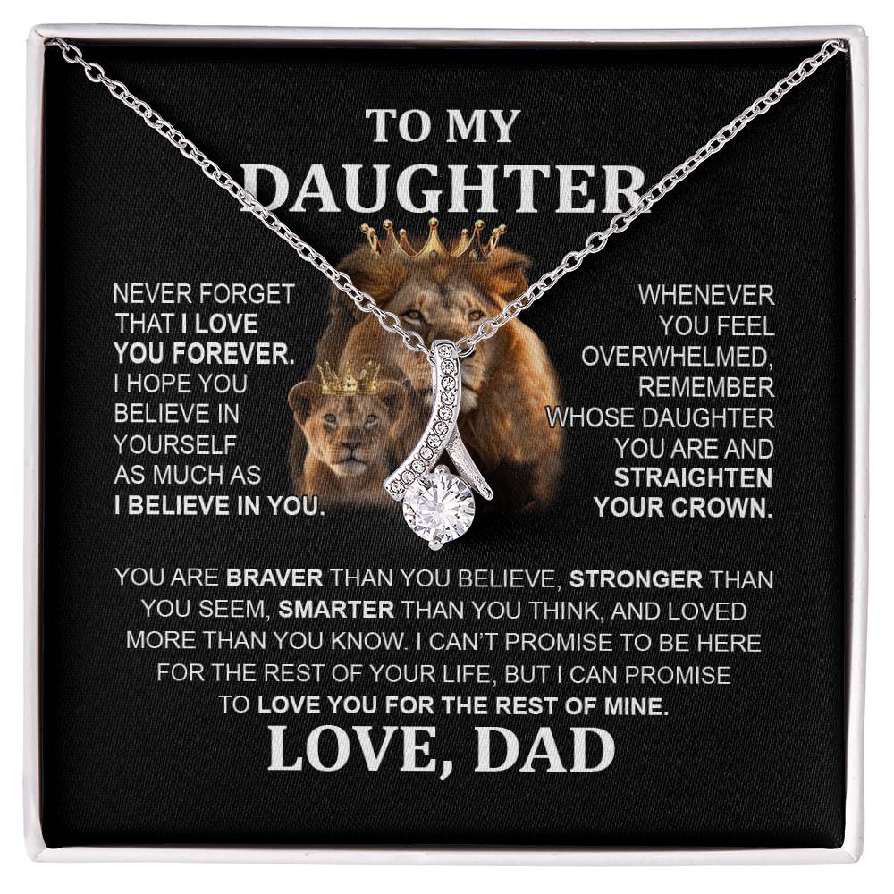 Gift for Daughter - To My Daughter Alluring Beauty necklace - From Dad Lion