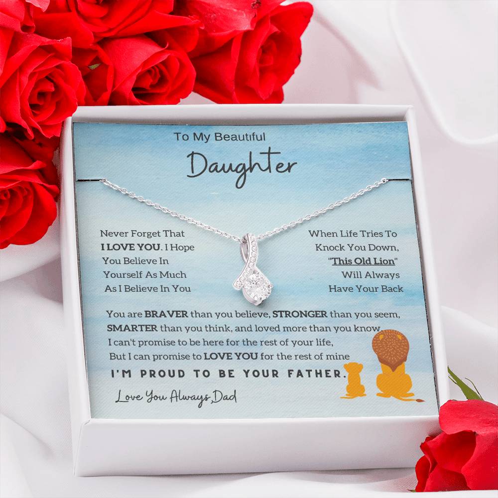 To My Daughter Alluring Beauty necklace - From Dad