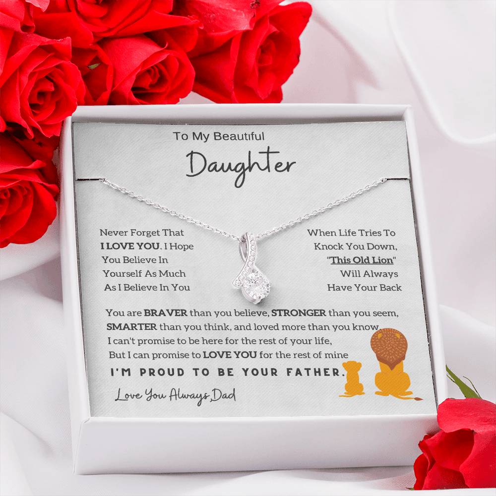 To My Daughter Alluring Beauty necklace - From Dad - Gift Idea For Daughter