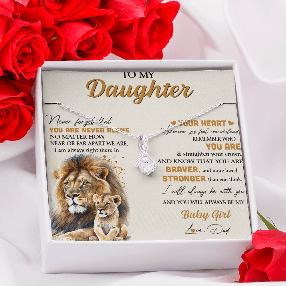 To My Daughter Alluring Beauty necklace From Dad - Gift for Daughter