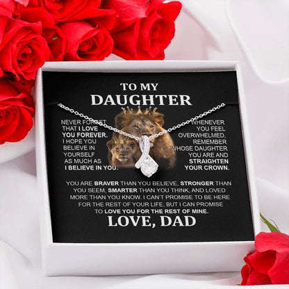 Gift for Daughter - To My Daughter Alluring Beauty necklace - From Dad Lion